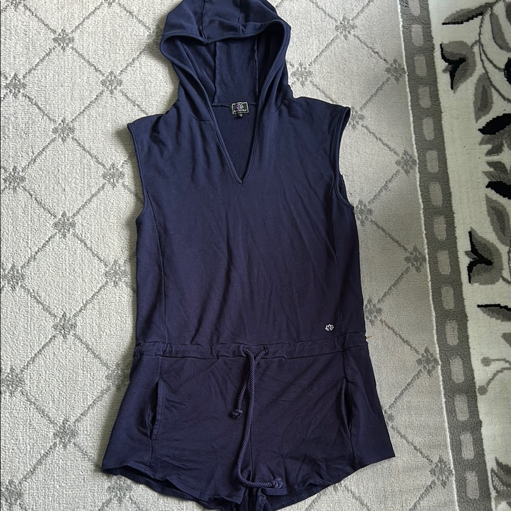 Navy PL Movement Hooded Romper